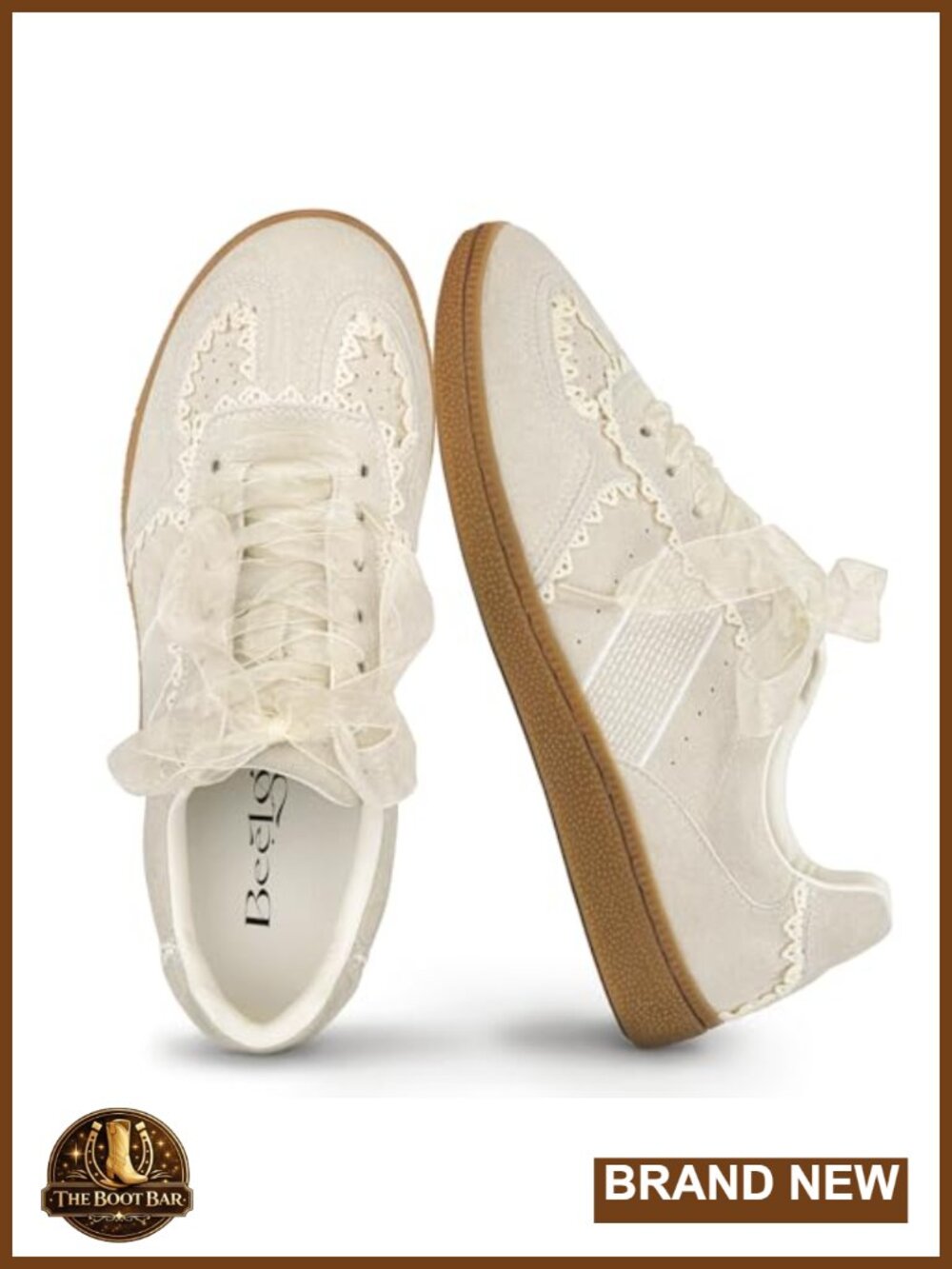 Ribbon Lace-Up Sneakers Faux Suede Womens Casual Comfort Shoes